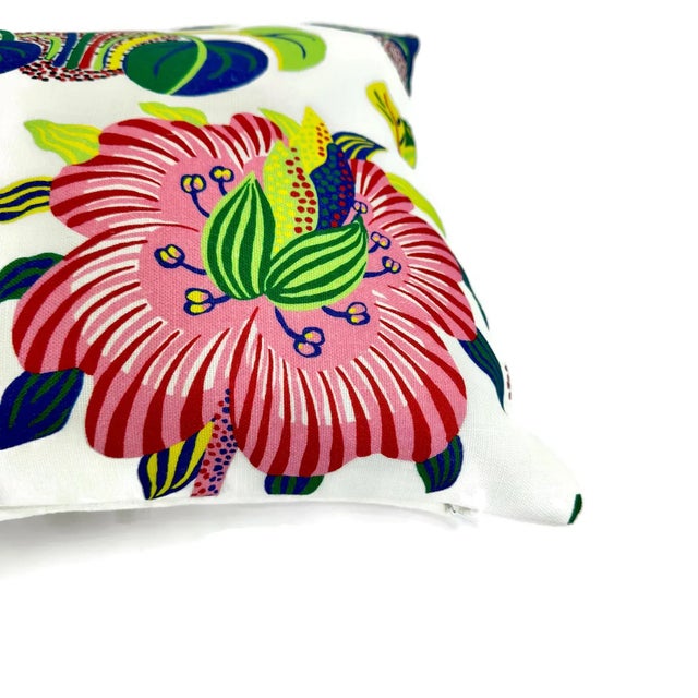 Abstract Schumacher Exotic Butterfly in Sprint With Self-Welt Indoor/Outdoor Pillow Cover For Sale - Image 3 of 5