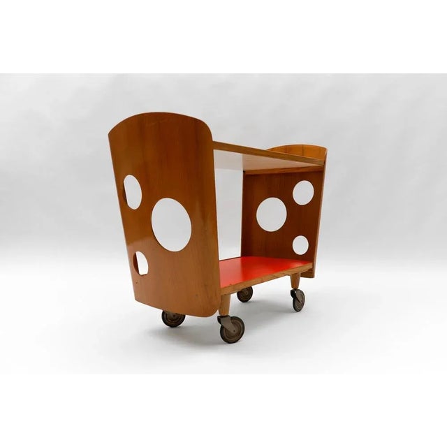Mid-Century Modern Serving Cart, 1950s For Sale - Image 12 of 12
