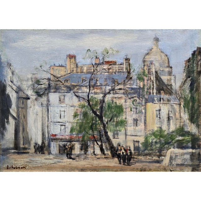 Voldemar Boberman –Paris Montmartre & Sacré-Cœur–1930s French École De Paris Oil Painting For Sale - Image 4 of 12
