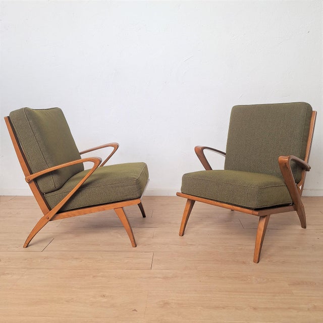 1940s Armchairs by Guglielmo Ulrich for C.W.K. Möbel., 1940s, Set of 2 For Sale - Image 5 of 14