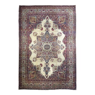 Late 19th Century Antique Kerman Rug 9'8'' X 14'6'' For Sale