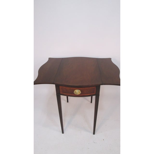 Chestnut 1950s Single Pembroke Mahogany Made by Baker For Sale - Image 8 of 9