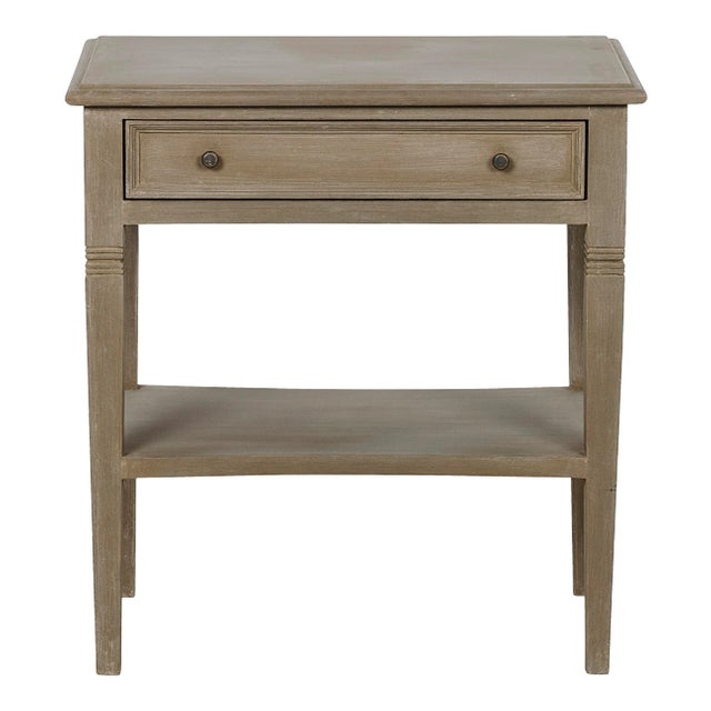 NOIR Oxford 1-Drawer Side Table in Weathered For Sale