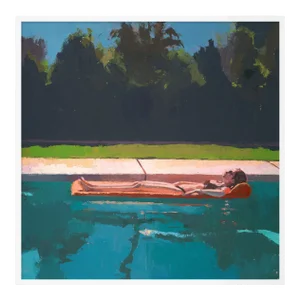 Solo Float by Caitlin Winner in White Frame, Medium Art Print