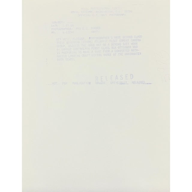 1968 black and white photograph of sailors training at the Naval Base in Key West. Publication information printed faintly...