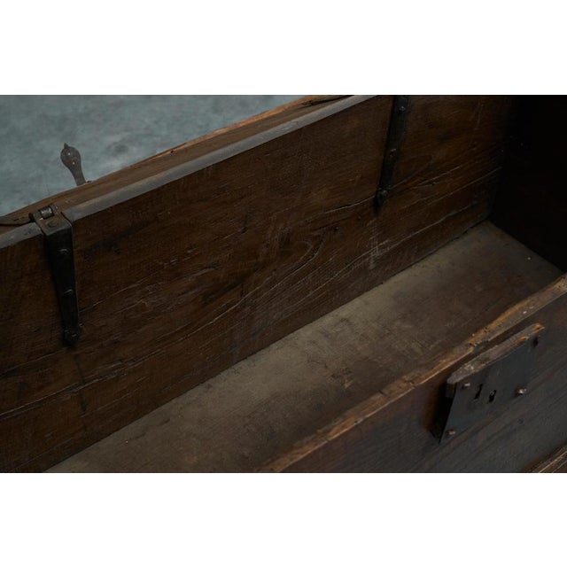 Chest in Oak and Wrought Iron, Early 18th Century For Sale - Image 15 of 18