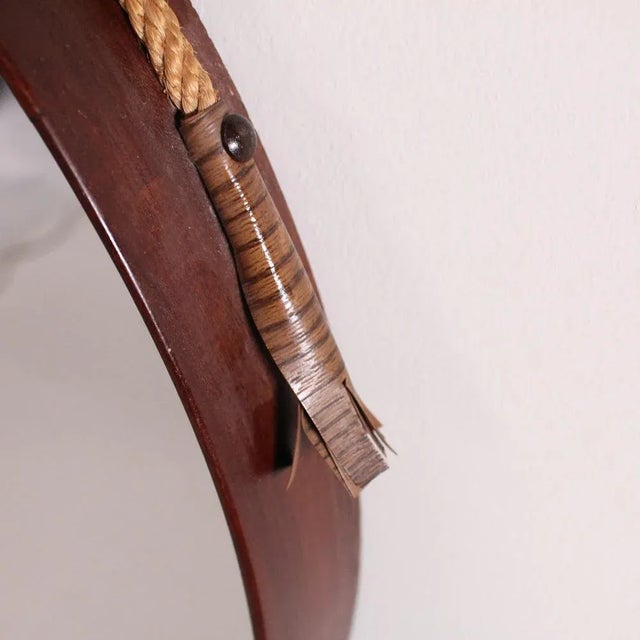 Wooden Circular Mirrors, Set of 2 For Sale - Image 3 of 13