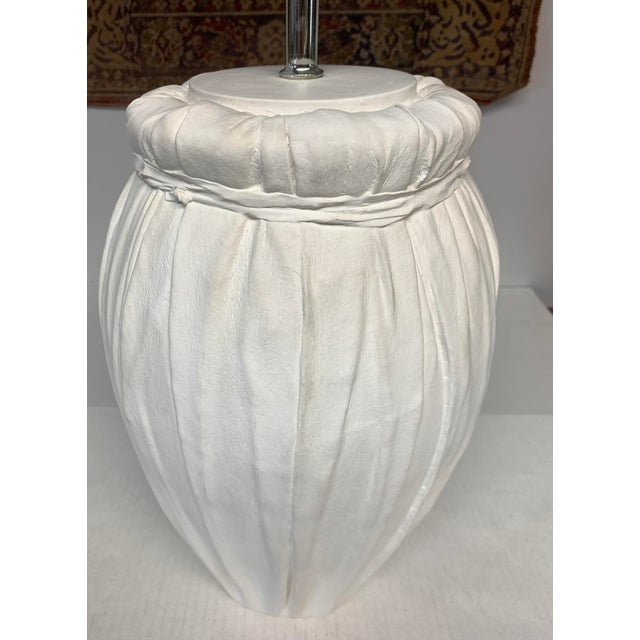 Contemporary Postmodern Draped Plaster Lamp After John Dickinson Trompe l'Oeil For Sale - Image 3 of 8