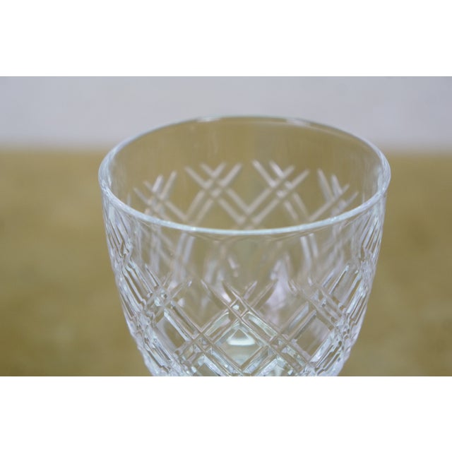 Antique Cut Crystal Stemware Wine Water Goblets Champagne Flutes Cordials - 71 pcs For Sale - Image 12 of 18