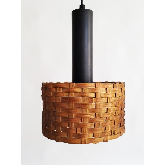 Mid-Century Modern Danish Rattan Pendant, 1960s For Sale - Image 6 of 11