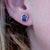 18k Gold & Sapphire Stud Earrings - Vintage, A Pair For Sale - Image 6 of 7