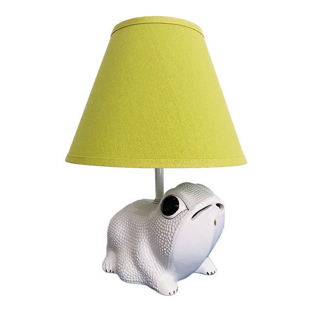 1950s Italian Frog Lamp & Shade For Sale