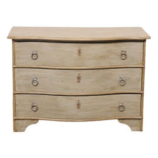 Swedish Painted Serpentine Chest, 19th Century For Sale
