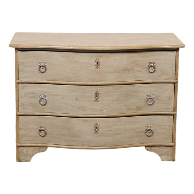 Swedish Painted Serpentine Chest, 19th Century For Sale
