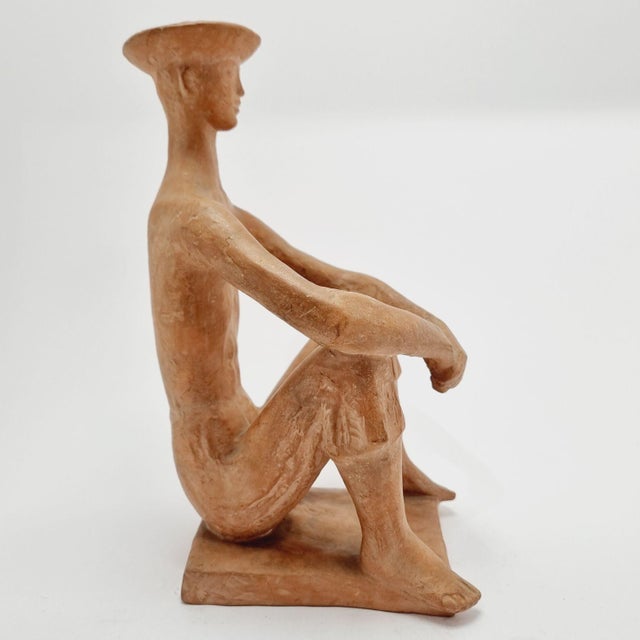 Mid-Century Modern Terracotta Sculpture by Árpád Somogyi, 1964 For Sale - Image 3 of 10