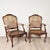 A pair of Louis XV large caned armchairs, France circa 1760. Seat height 14.75".