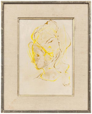 Manner of Marcel Vertes Portrait of a Lady Oil Painting