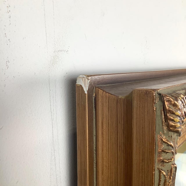 Wood Vintage European Canal Scene in Ornate Gilt Wood Frame For Sale - Image 7 of 12