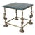 Italian Bronze Square Side Table With Green Marble Top, Circa 1845 For Sale