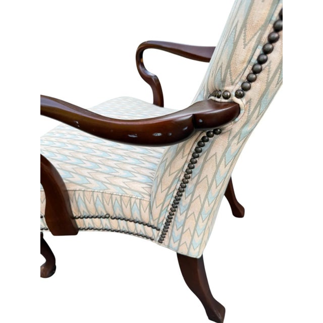 Cream Late 20th Century Kimball Queen Anne Gooseneck Side Chair - A Pair For Sale - Image 8 of 13