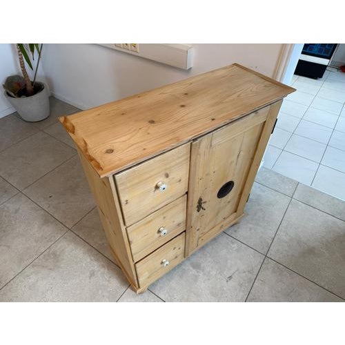 Wood Rustic Farmhouse Bread Buffet, 1890s For Sale - Image 7 of 14