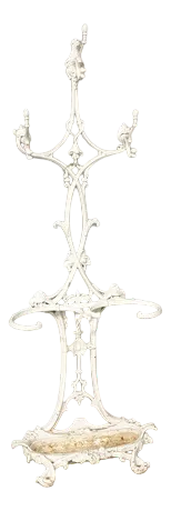 Vintage Cast Iron Coat Hall Stand