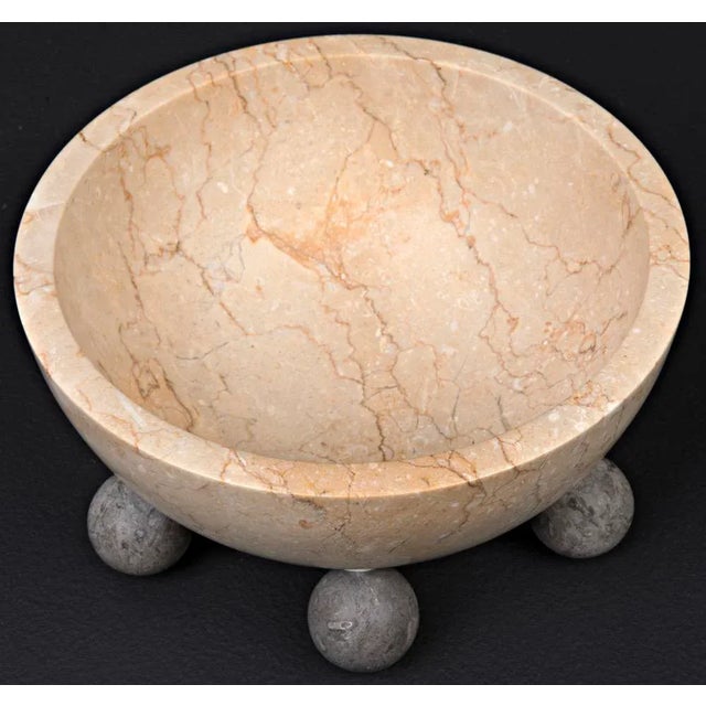 White Bala Bowl, White Marble For Sale - Image 8 of 9