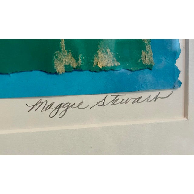 Sculpture Materials Mid 20th Century Maggie Stewart "Mountain Rosebay" Original Framed Mixed-Media Collage For Sale - Image 7 of 9
