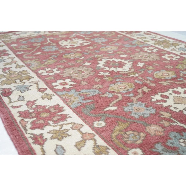 Textile Oushak Rug 4'1'' X 6'1'' For Sale - Image 7 of 10