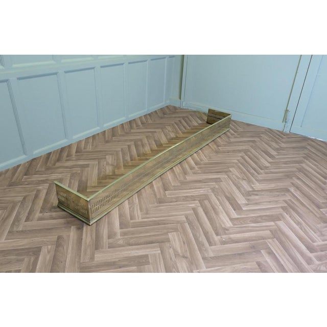 Long Pierced Brass Fender, 1880s For Sale - Image 6 of 10