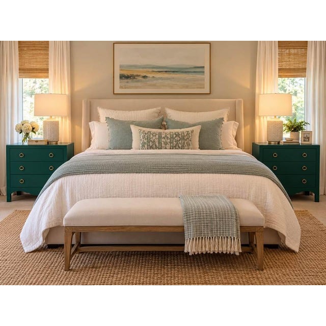 This is a Hollywood Regency style pair of 3-drawer chests that can be used as night stands or side tables. The 2 chests...