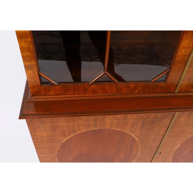 Vintage English George III Revival Library Bookcases, Set of 2 For Sale - Image 10 of 16