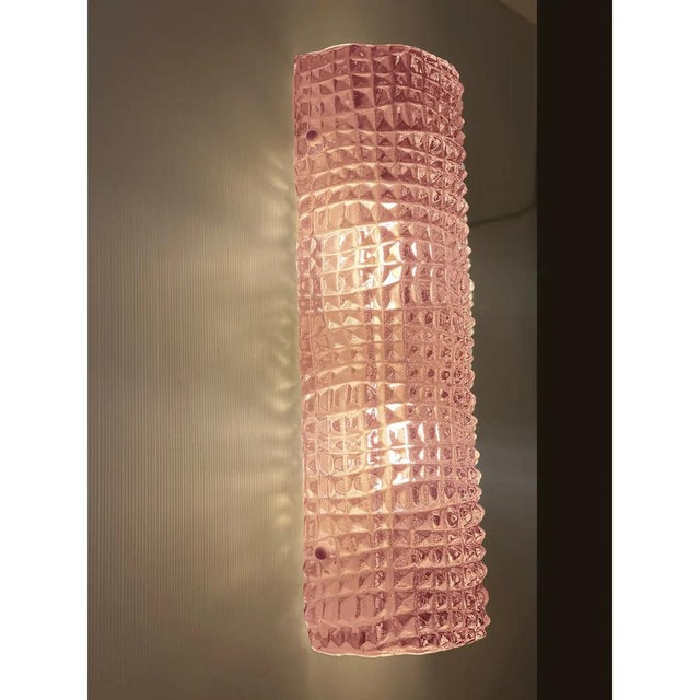 Early 21st Century Italian Murano Glass Pink Cocodrile Wall Sconces by Simoeng, Set of 2 For Sale - Image 5 of 7