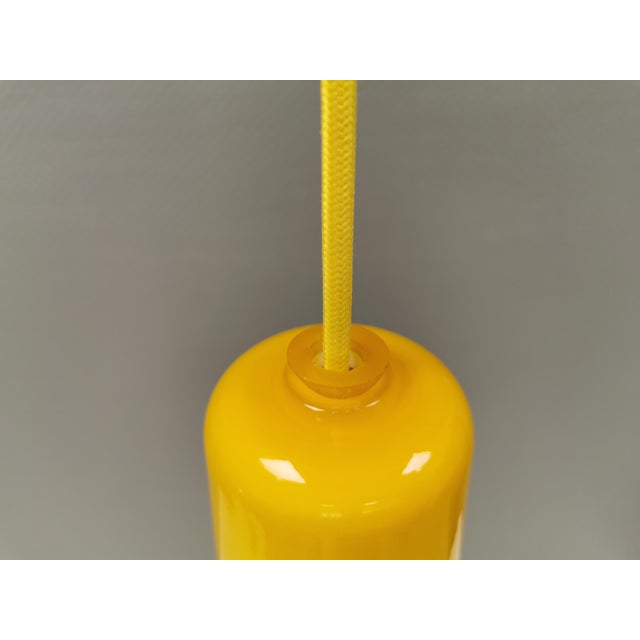 Large Vintage Glass Hanging Lamp by Jacob E Bang for Fog & Mørup, 1960s For Sale - Image 6 of 14