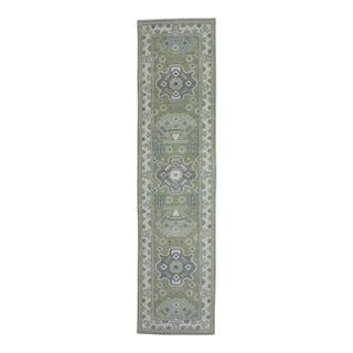 Turkish Oushak Rug 3' x 12'3" #19225 For Sale