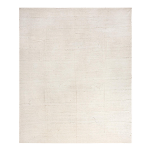 1940s White Cream Solid Tribal Antique Kilim n.w. Persian Rug 8'2" X 9'10" Flat Weave Wool Carpet