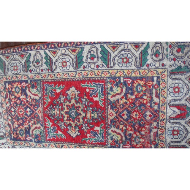 19th Century Antique Turkish Yastik Rug-20" X 31" For Sale - Image 11 of 13