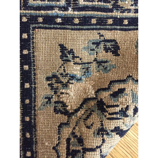 Antique Tibetan Hand-Knotted Saddle Rug with Tang & Song Dynasty Pattern For Sale - Image 11 of 15