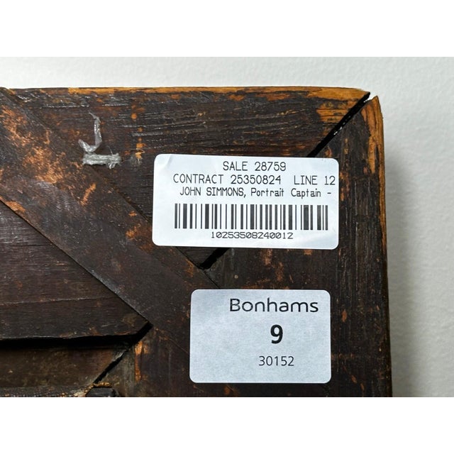 Georgian Naval Oil Portrait c.1760 — Captain Sir Gamaliel Nightingale | Attributed to John Simmons the Younger — Ex Bonhams For Sale - Image 10 of 18