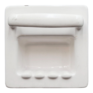 Reclaimed Antique White Cast Iron Flush Mount Soap Dish