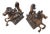 Mythological Sculptures Depicting Putti Riding Seahorses, 1950, Bronze, Set of 2 For Sale