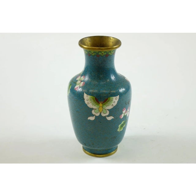 Early 20th Century Chinese Cloisonne Vase Cloisonne is an ancient technique for decorating metalwork objects with colored...