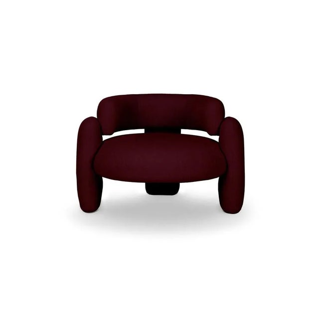 Embrace lago bordeaux armchair by royal stranger dimensions: w 96 x d 85 x h 68 cm. Different upholstery colors and...