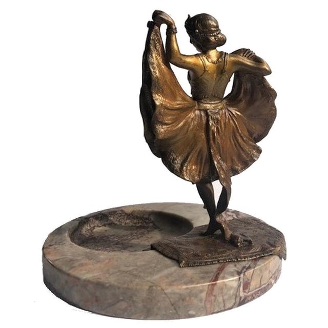 Dimensions: Height (w/ skirt down): 6.75 inches (17cm). Height (w/ skirt up): 8.5 inches (21.25 cm). Diameter of marble...