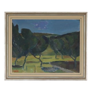 Lupin, Trees, 1960s, Oil on Panel, Framed For Sale