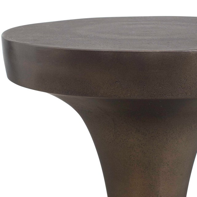 Kenneth Ludwig Chicago Miko Indoor-Outdoor Bronze Drink Table For Sale - Image 4 of 5