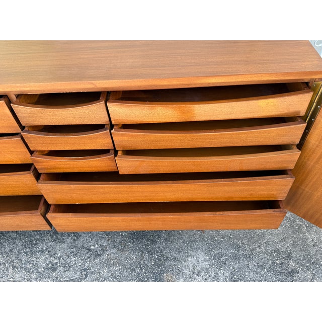 1950s Calvin Furniture Irwin Collection Long Chest of Drawers For Sale - Image 10 of 12