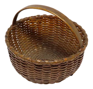 Antique Upstate New York Hand Woven Ash Splint Basket