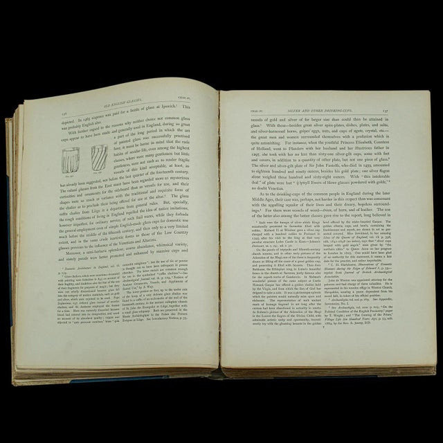 1897's Victorian Antique Reference Book Old English Glasses For Sale - Image 9 of 12