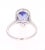 4.24 Carat Pear Cut Tanzanite Diamond 14 Karat White Gold Engagement Ring, Size 7 For Sale - Image 4 of 7